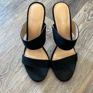 Express Black Heel Sandals